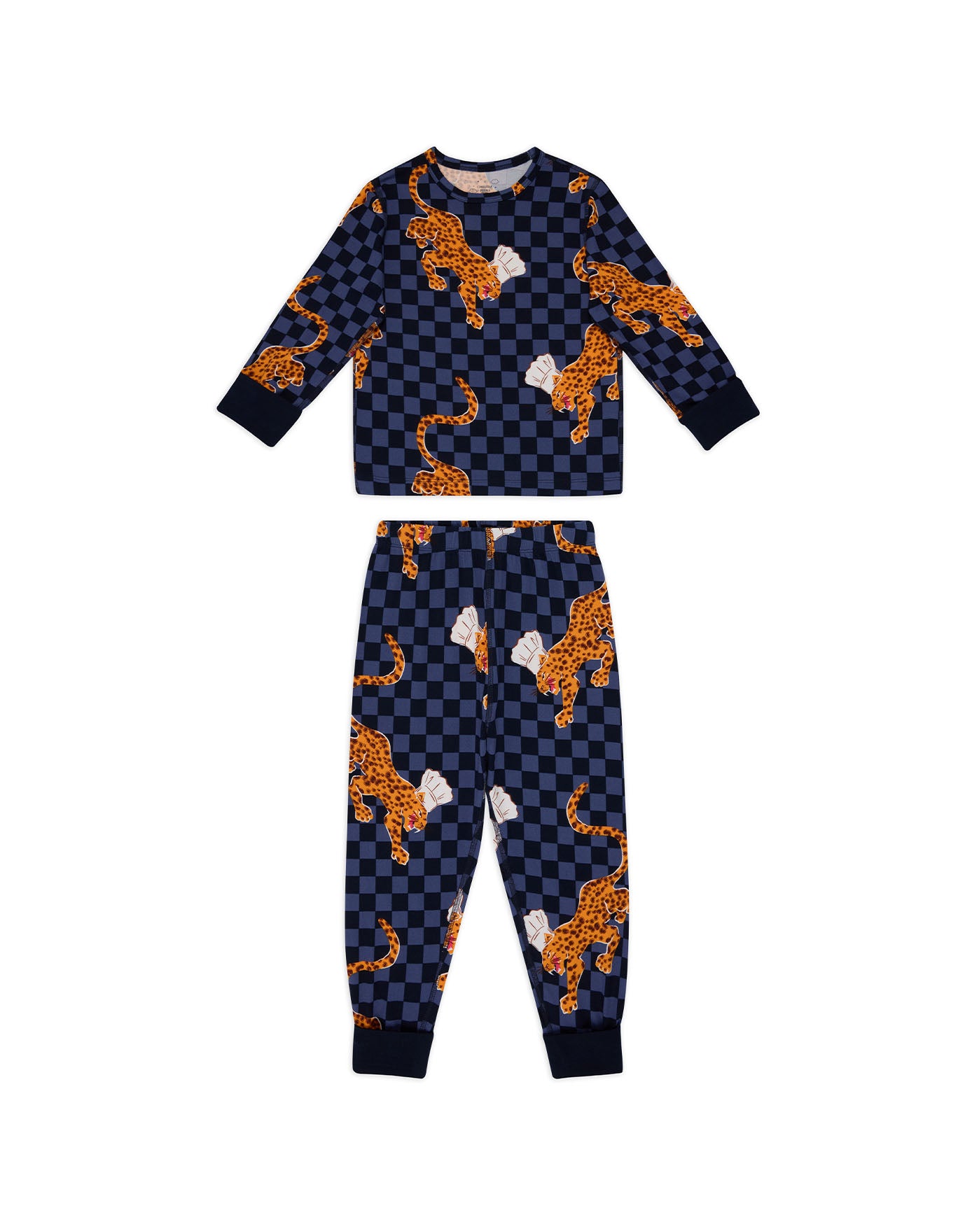 Kids Two Pack Leopard Chef /Mouse Chef Print Long Pyjama Sets