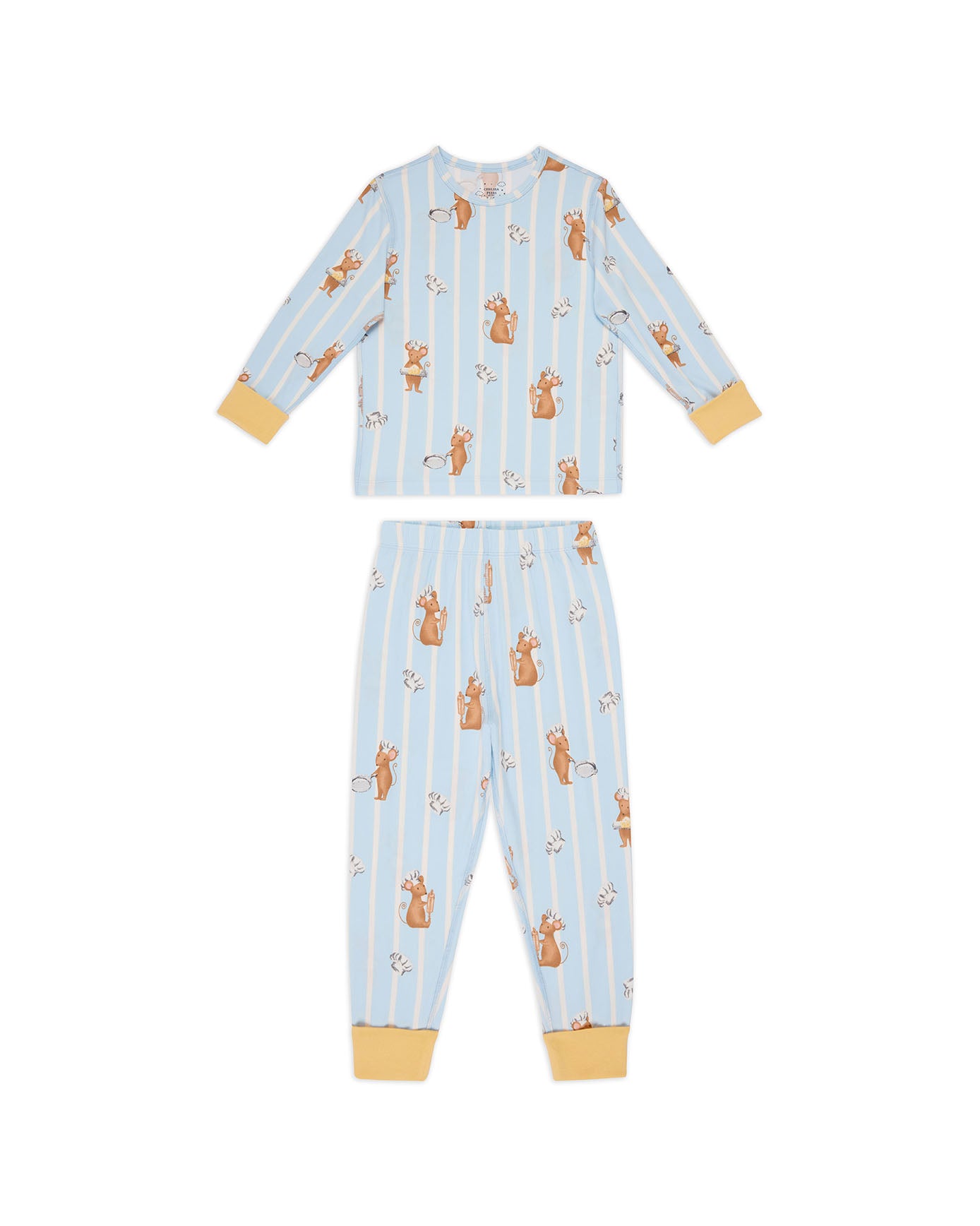 Kids Two Pack Leopard Chef /Mouse Chef Print Long Pyjama Sets