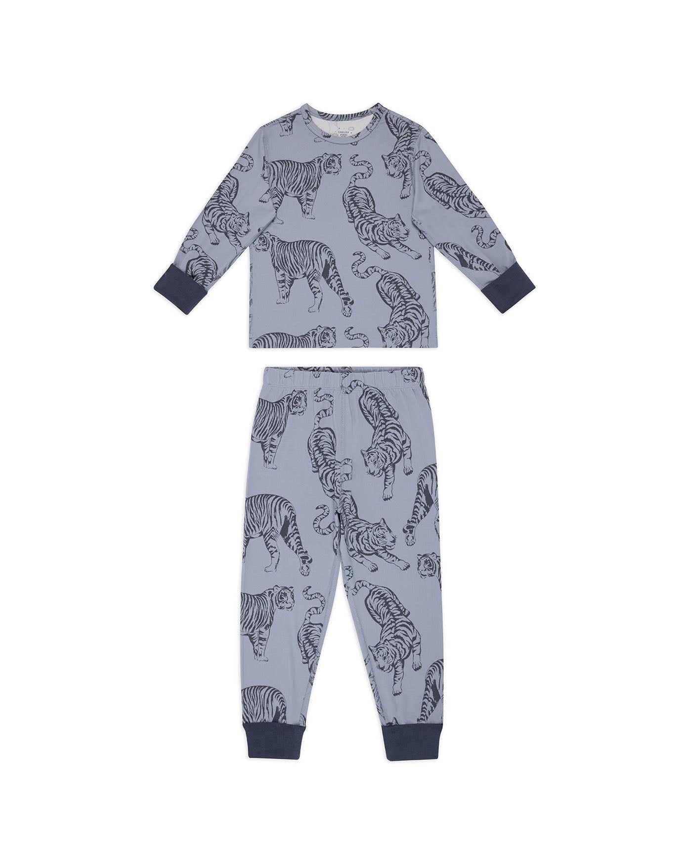 Kids Two Pack Zebra / Tiger Print Long Pyjama Sets