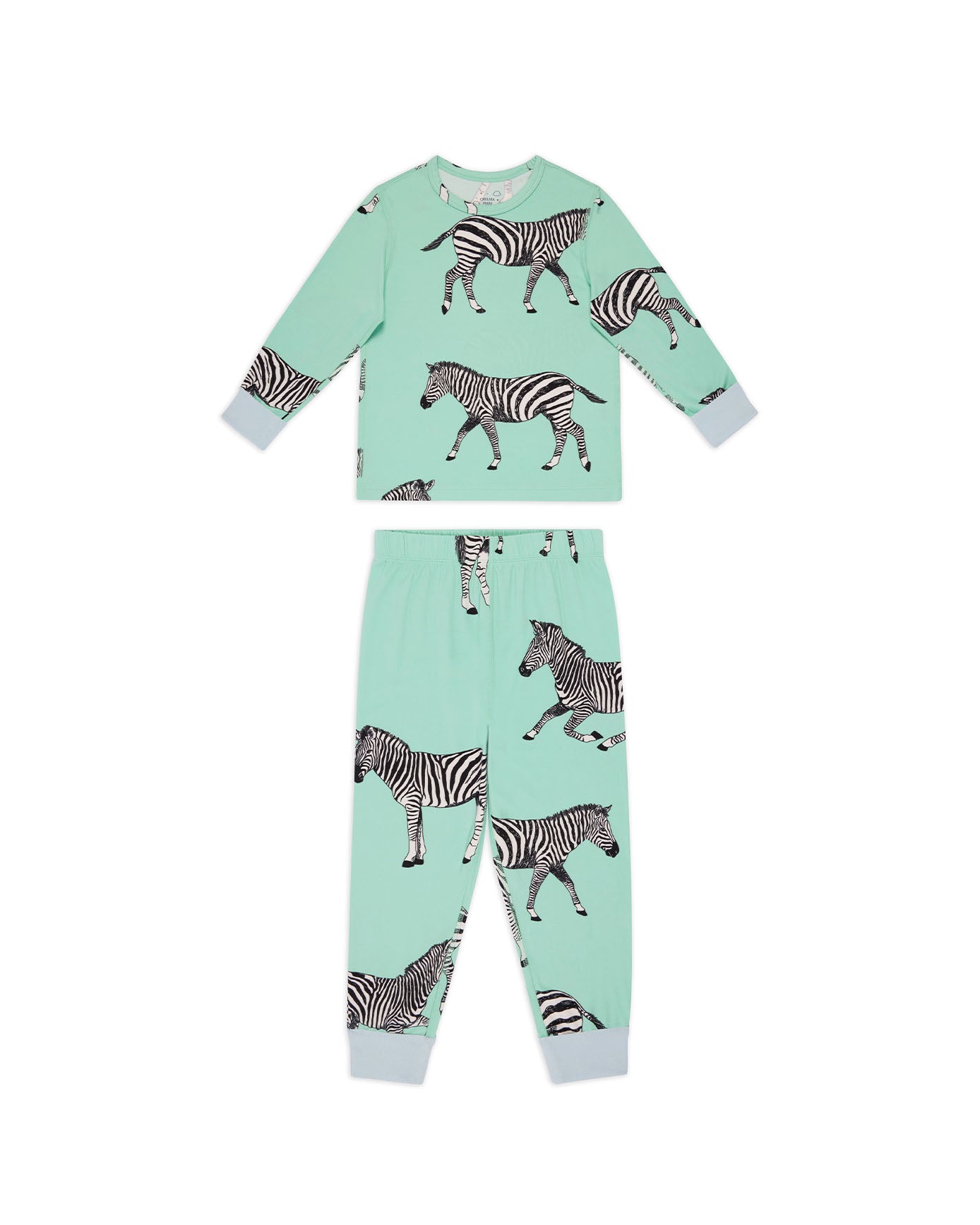 Kids Two Pack Zebra / Tiger Print Long Pyjama Sets