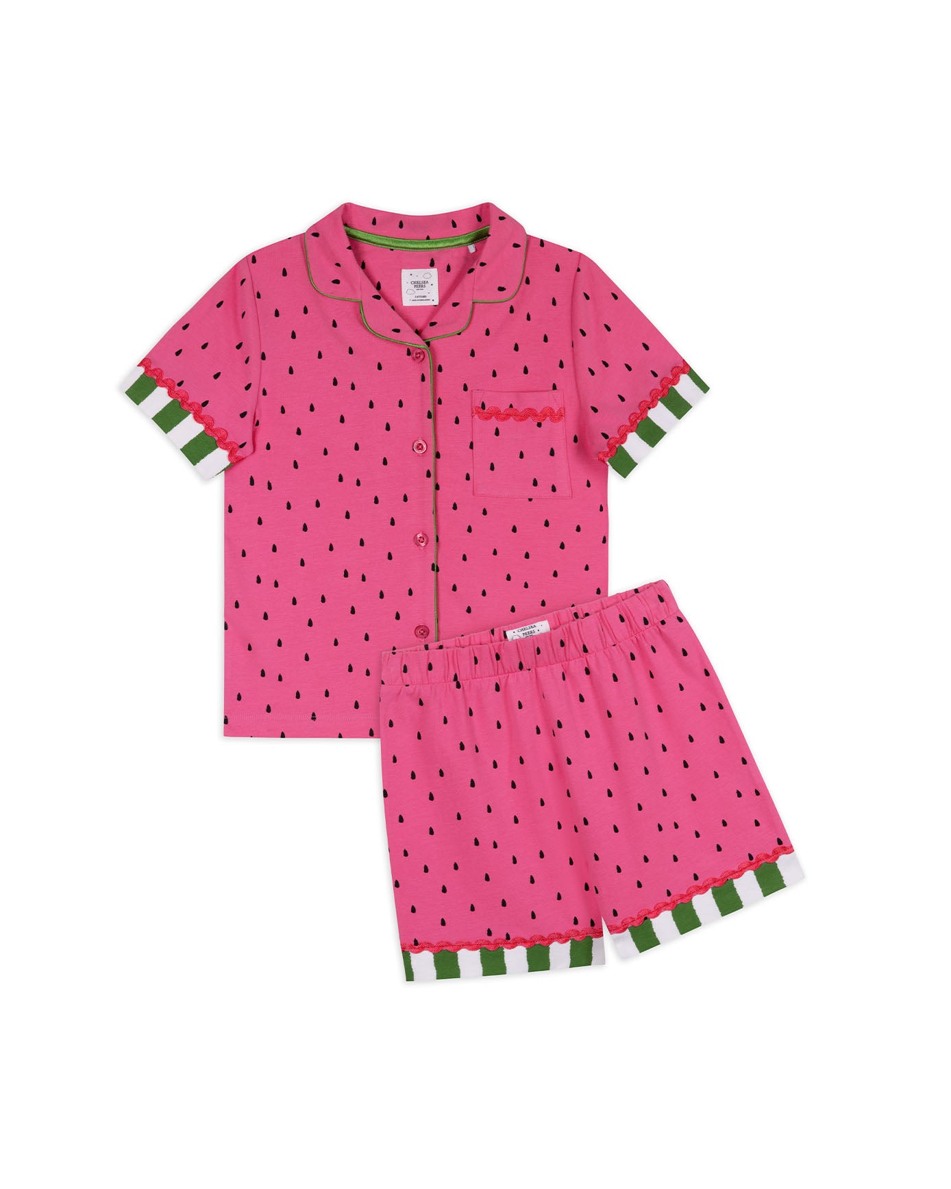 Kids Organic Cotton Watermelon Print Short Pyjama Set