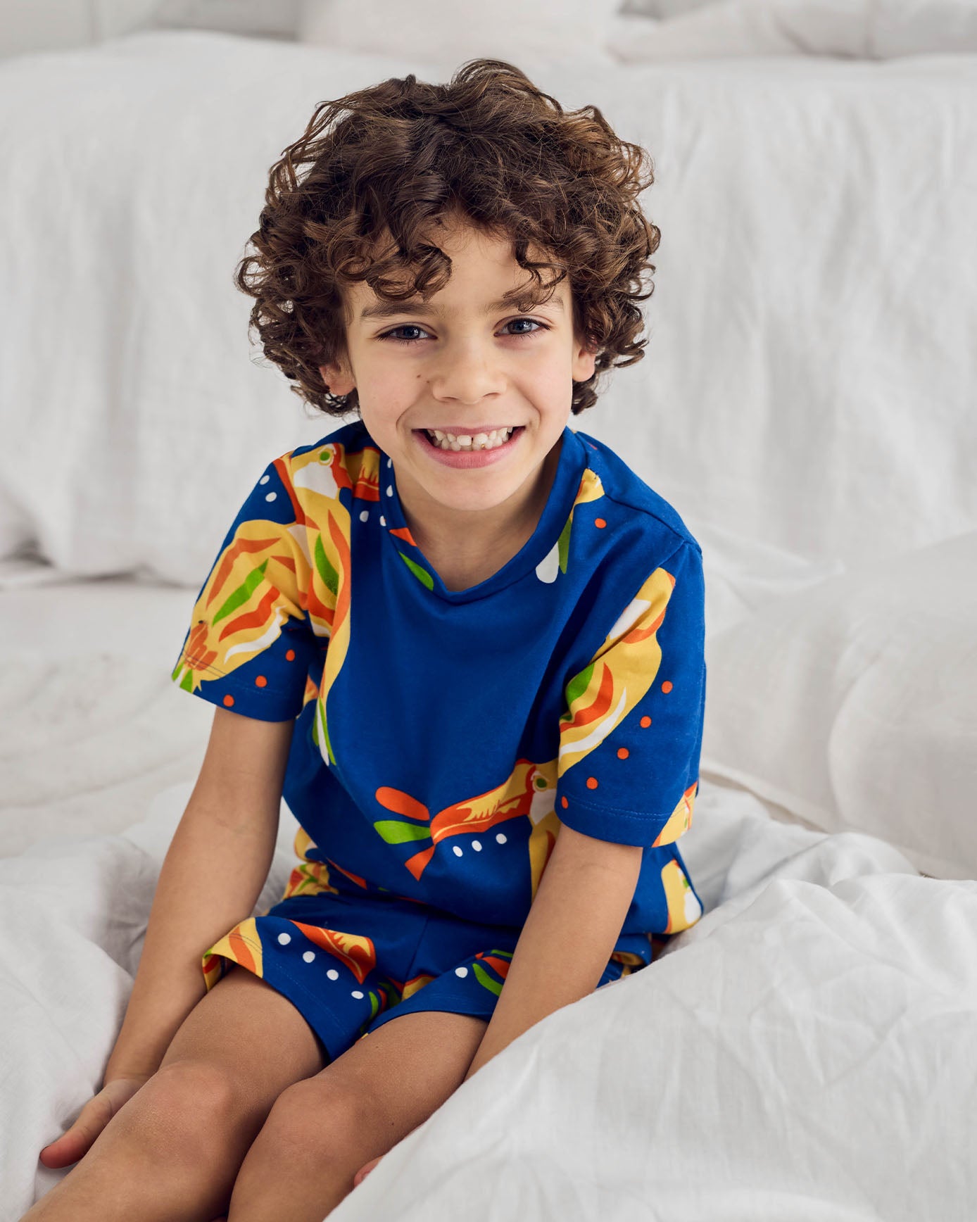 Kids Organic Cotton Toucan Print Short Pyjama Set