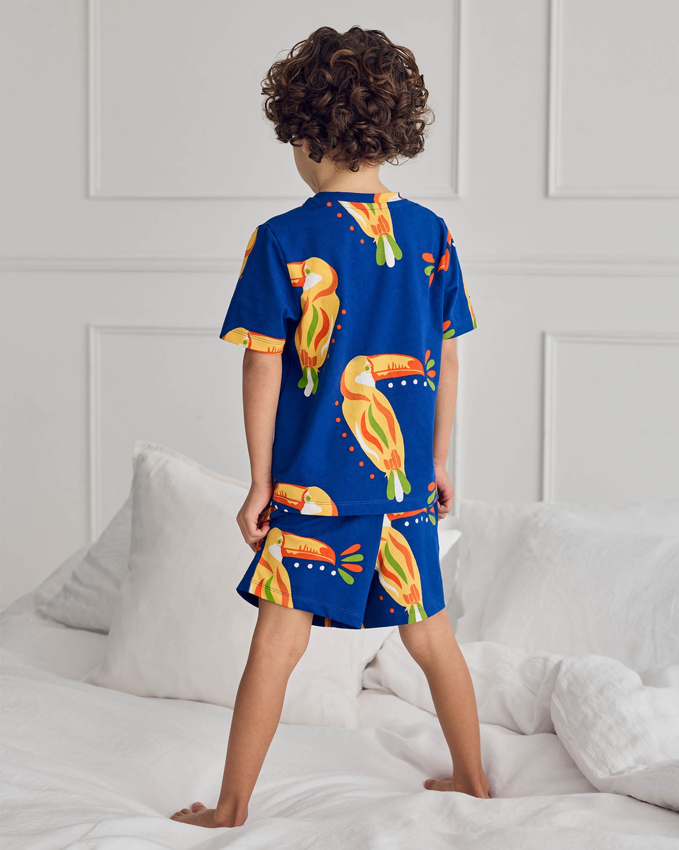 Kids Organic Cotton Toucan Print Short Pyjama Set