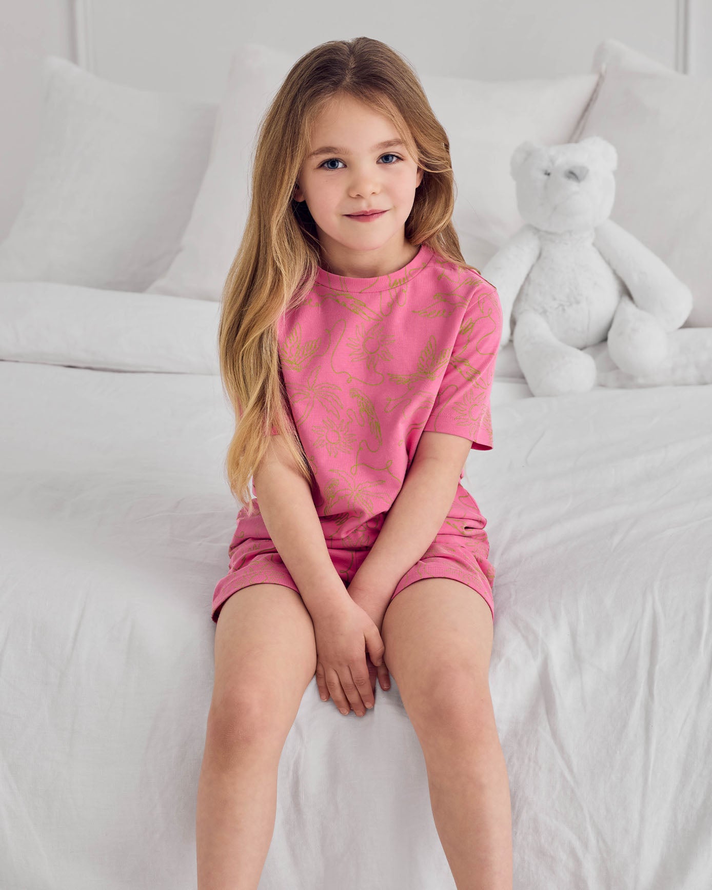 Kids Organic Cotton Fiesta Graphic Print Short Pyjama Set