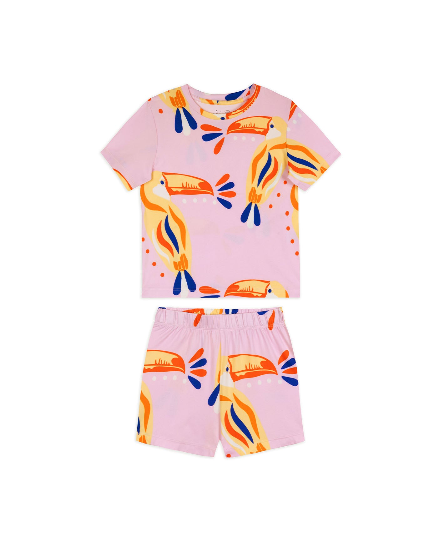 Kids Organic Cotton Toucan Print Short Pyjama Set