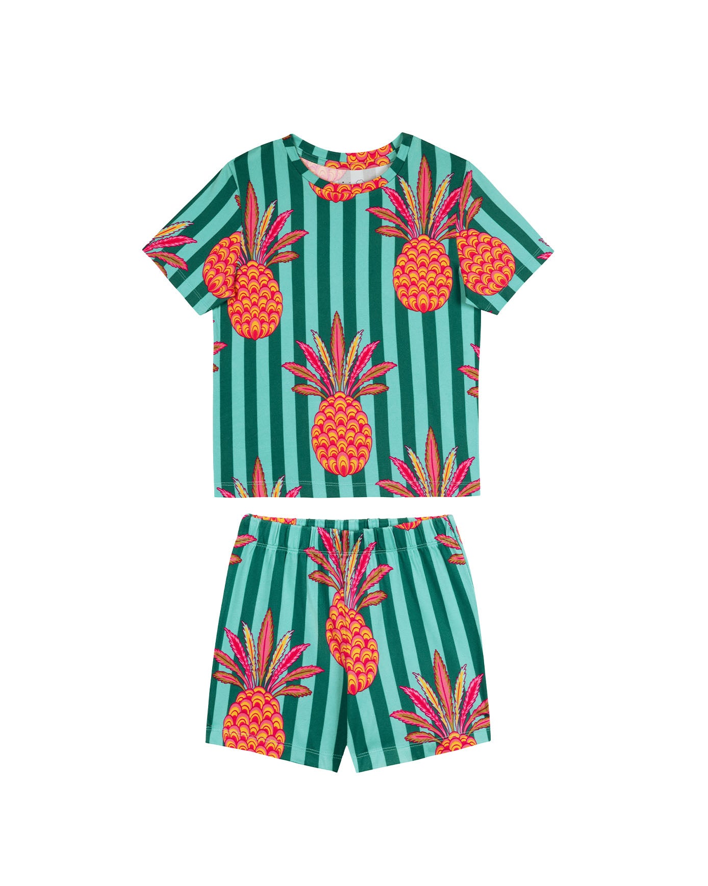 Pineapple Stripe Print Short Pyjama Set