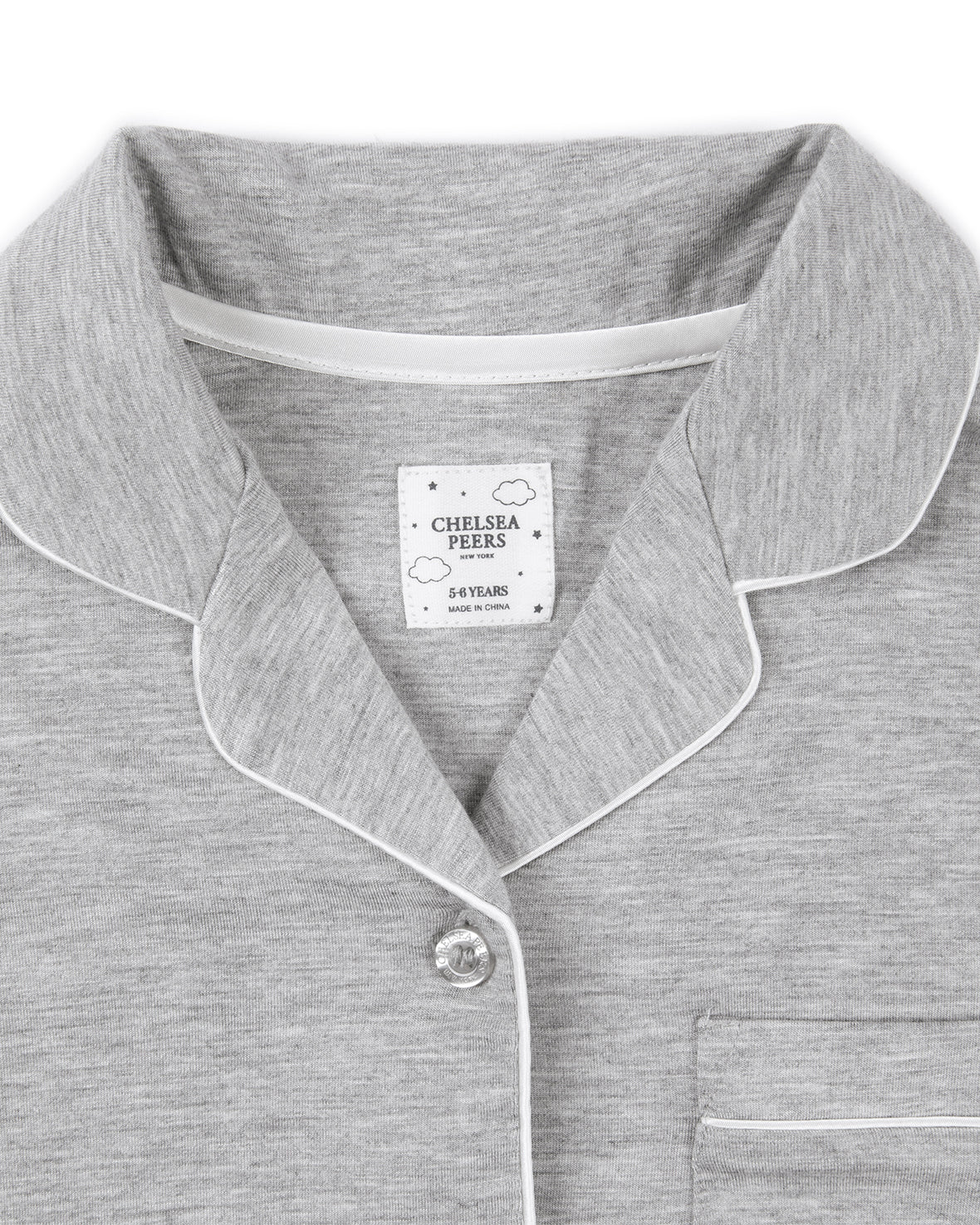 Kids' TENCEL™ Modal Long Button Up Pyjama Set - Grey