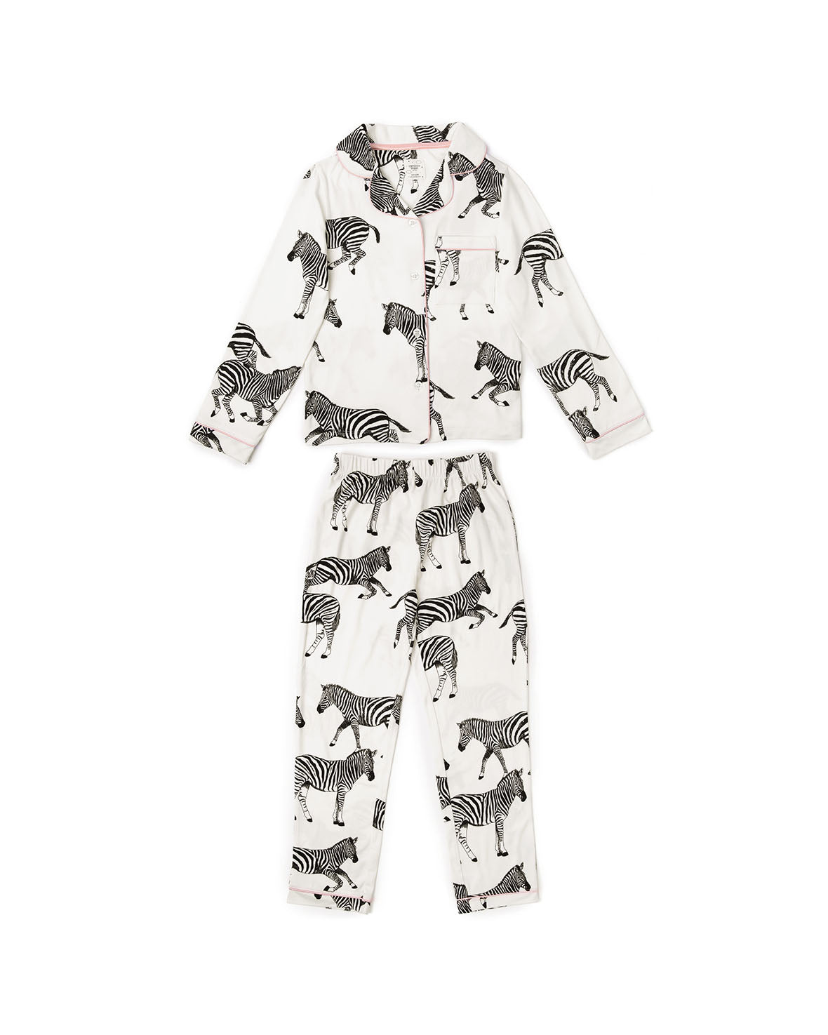 Kids Zebra Print Long Pyjama Set
