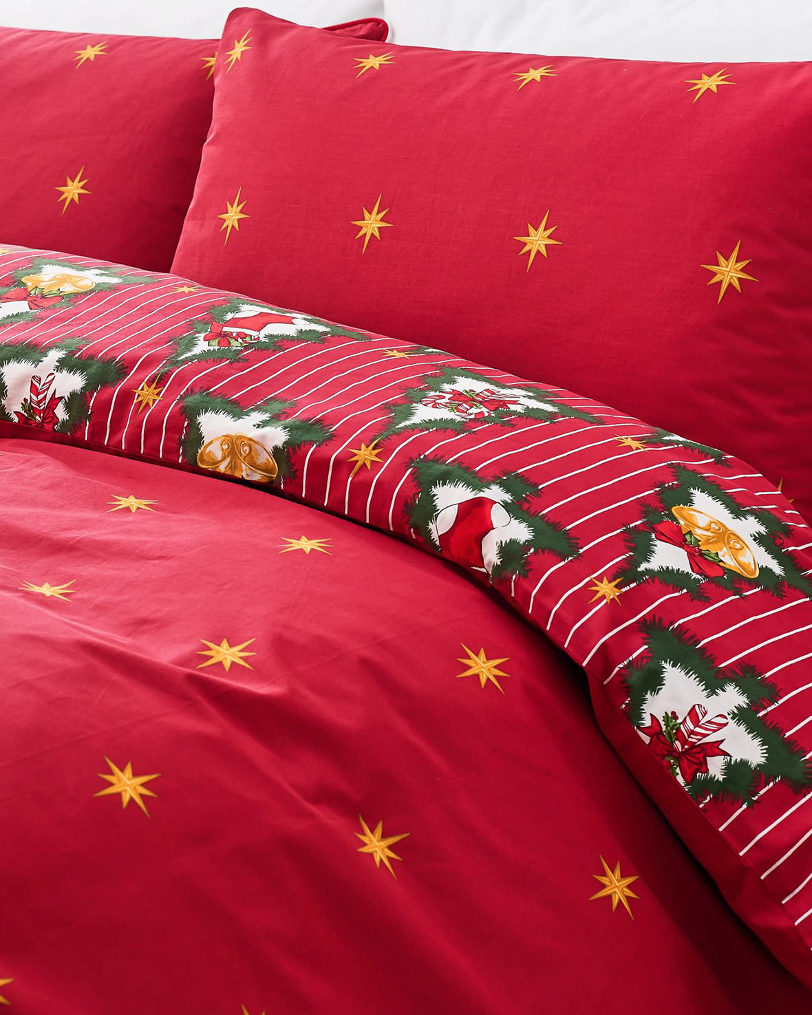 Cotton Christmas Tree Stripe Bedding Set
