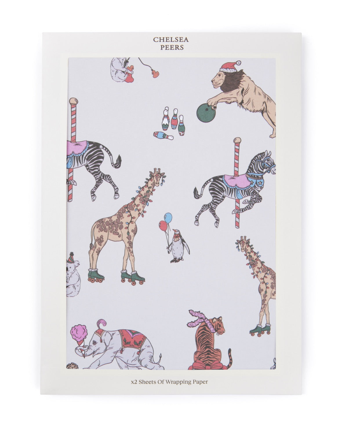 Christmas Carnival Animals Wrapping Paper