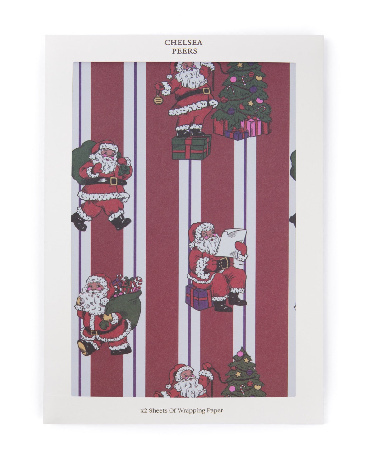 Christmas Santa Stripe Wrapping Paper