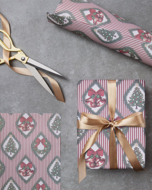 Christmas Vintage Diamond Wrapping Paper