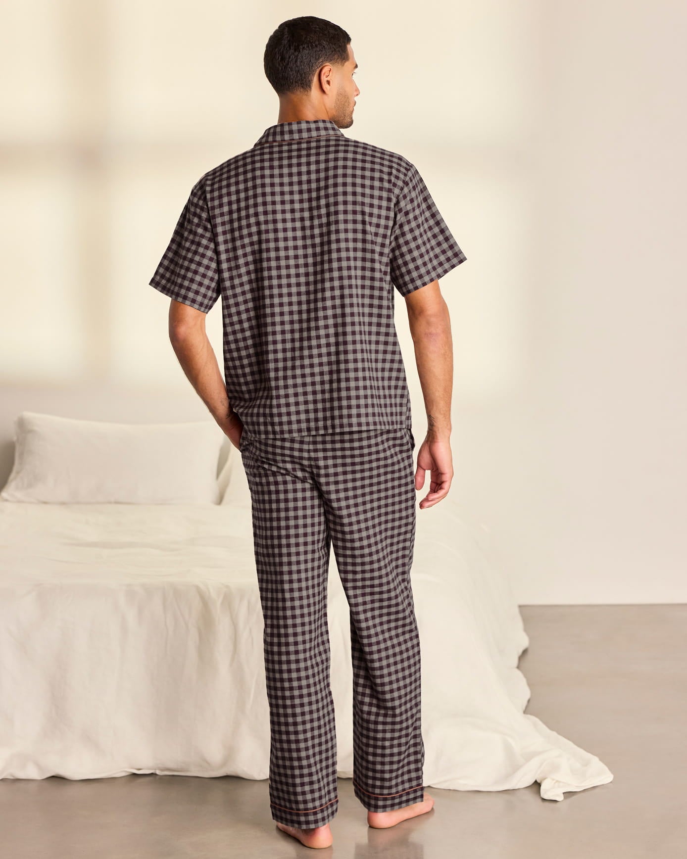 Organic Cotton Gingham Long Pyjama Set