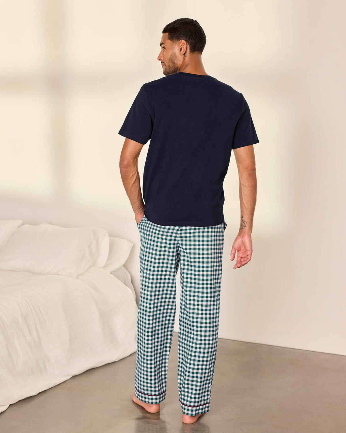 Organic Cotton Gingham Long Pyjama Set
