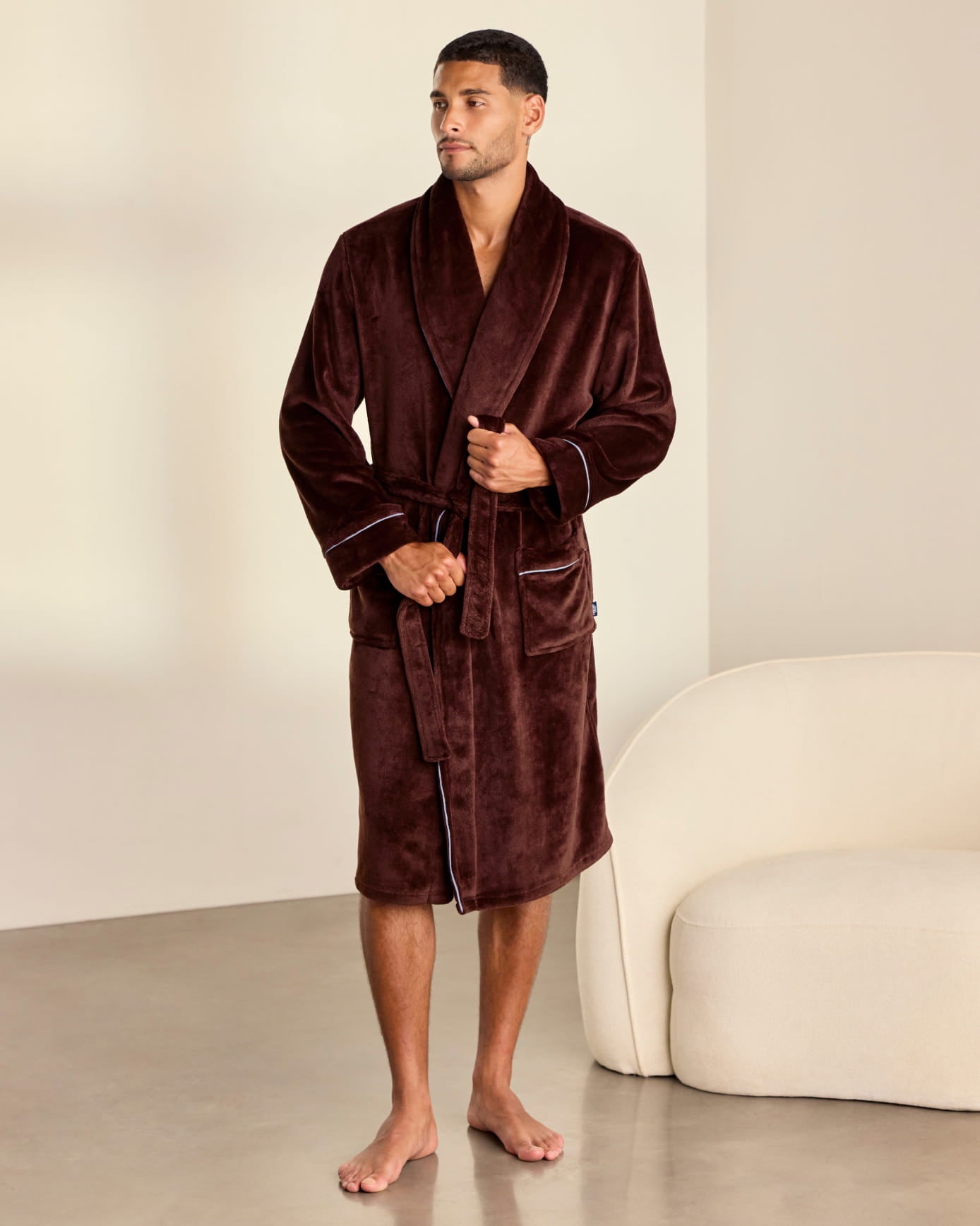 Fleece Embroidered Kiss My Bass Dressing Gown