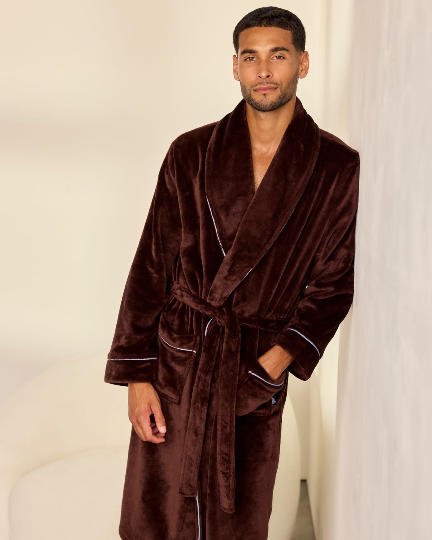 Fleece Embroidered Kiss My Bass Dressing Gown