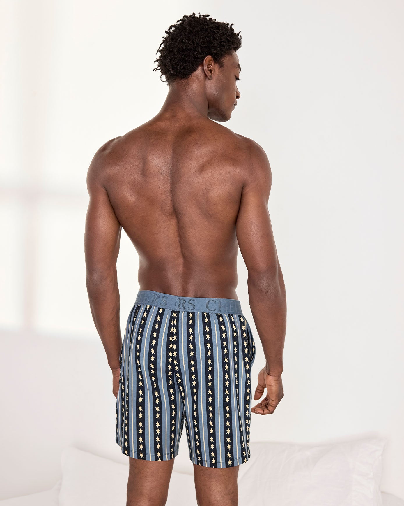 Organic Cotton Star Stripe Print Pyjama Shorts
