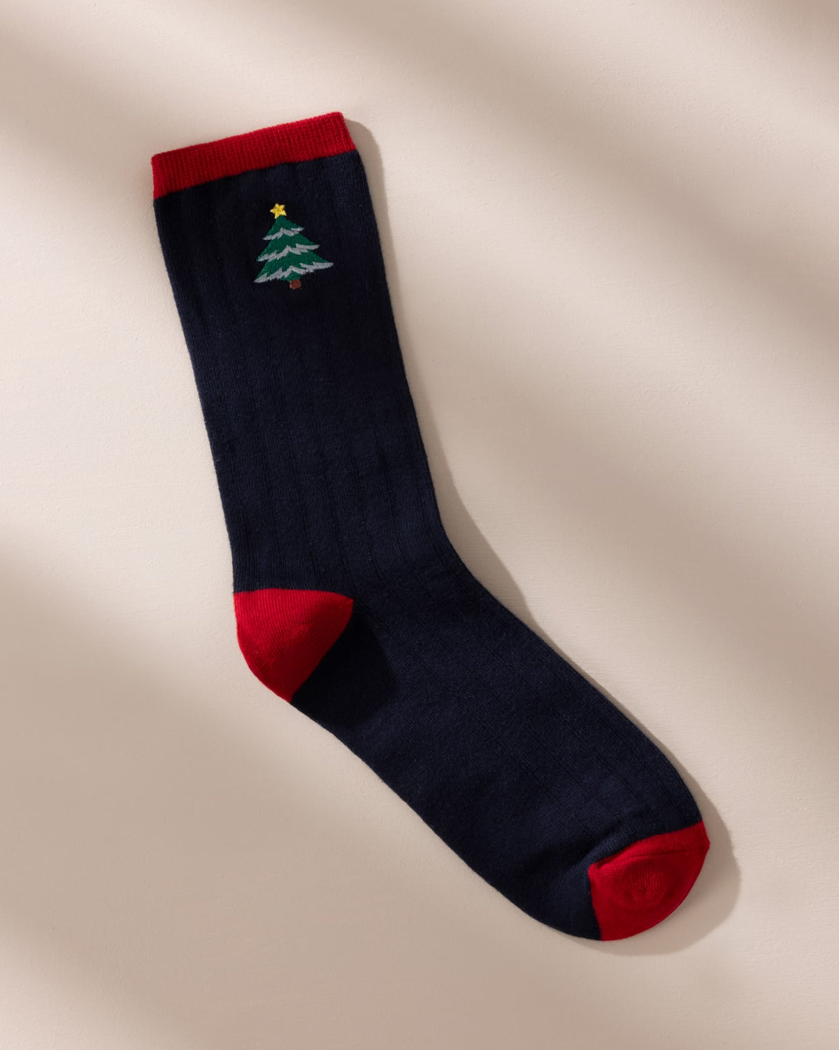 Mens Organic Cotton Embroidered Christmas Santa Road Trip Bauble Socks