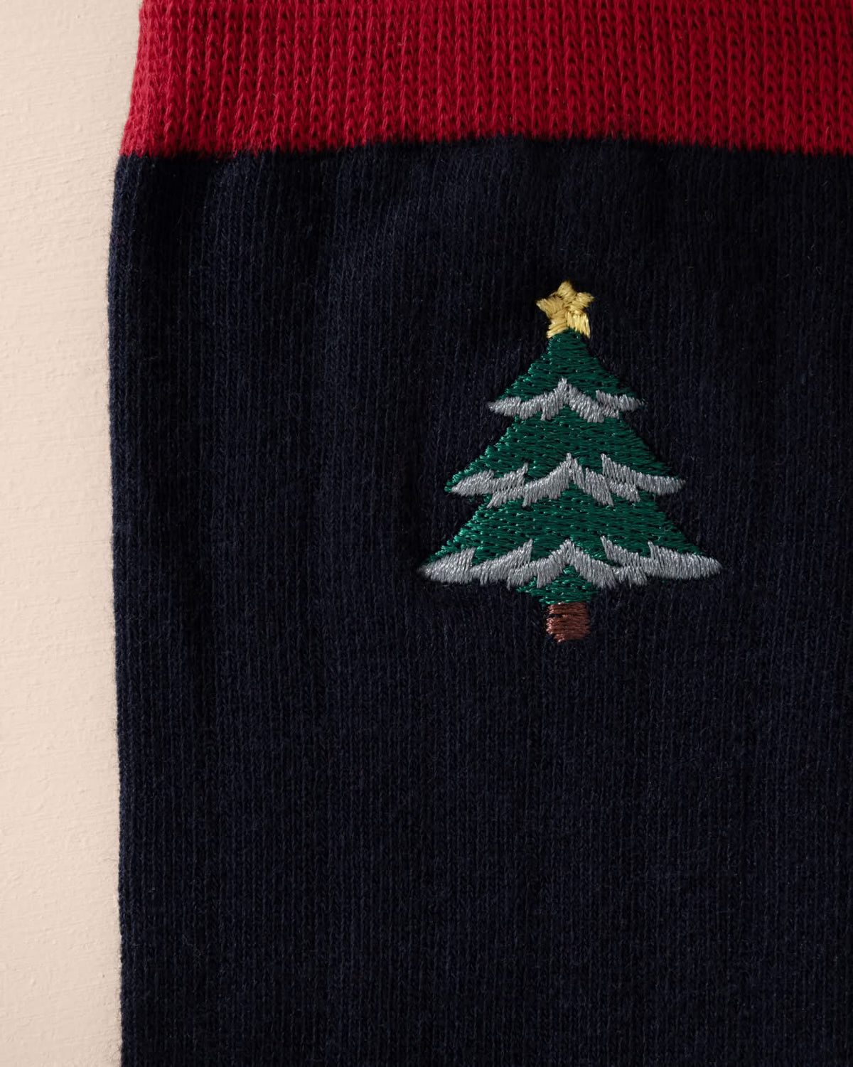 Mens Organic Cotton Embroidered Christmas Santa Road Trip Bauble Socks