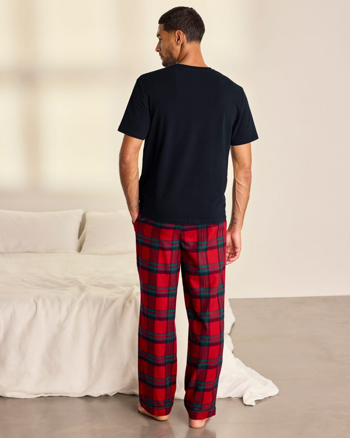 Organic Cotton Tartan Long Pyjama Set