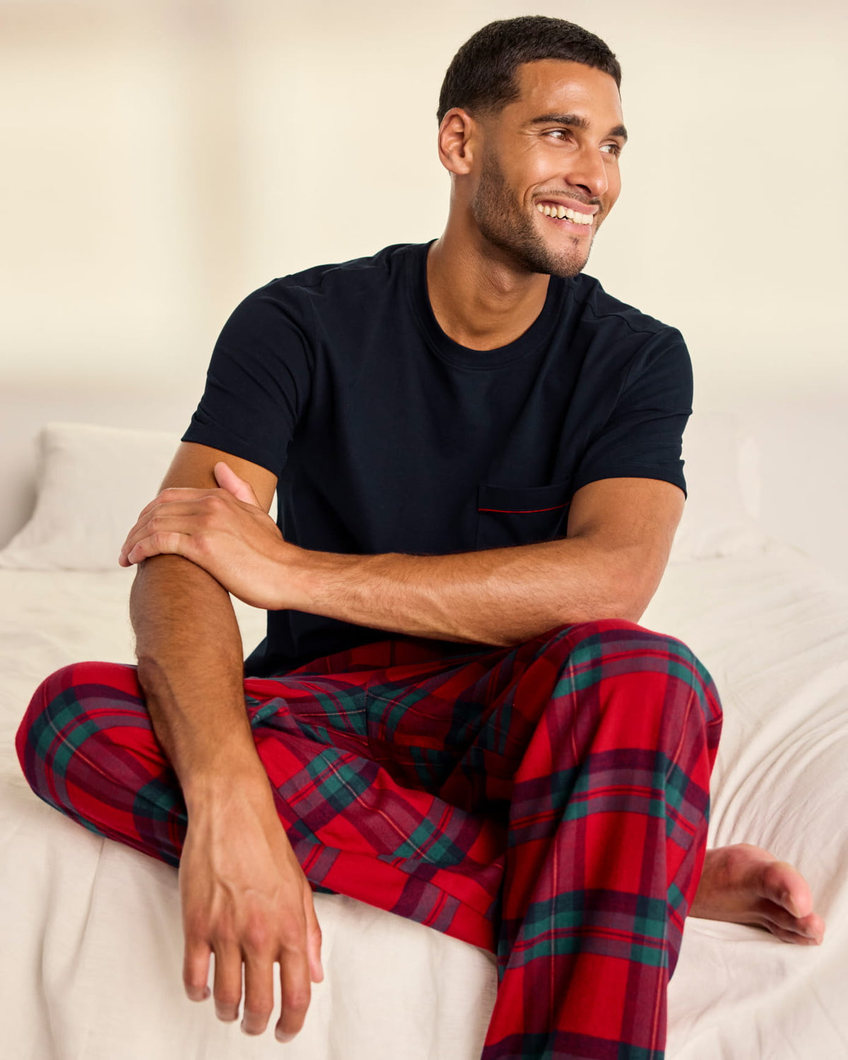 Organic Cotton Tartan Long Pyjama Set