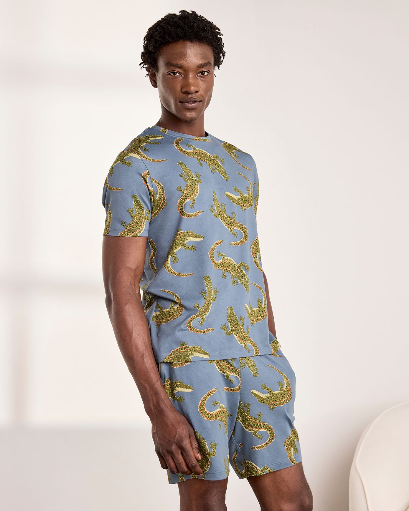 Crocodile Lagoon Print Short Pyjama Set