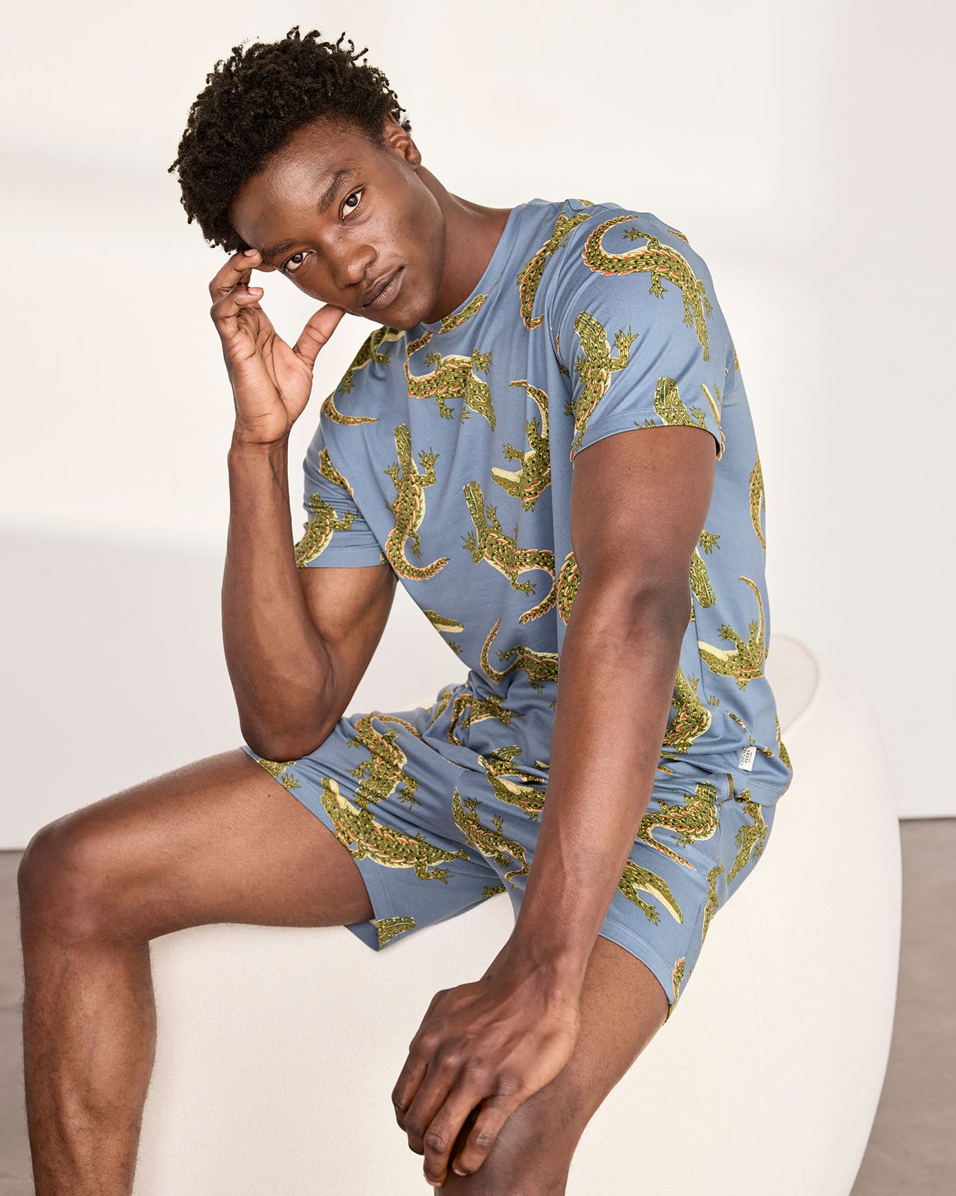 Crocodile Lagoon Print Short Pyjama Set