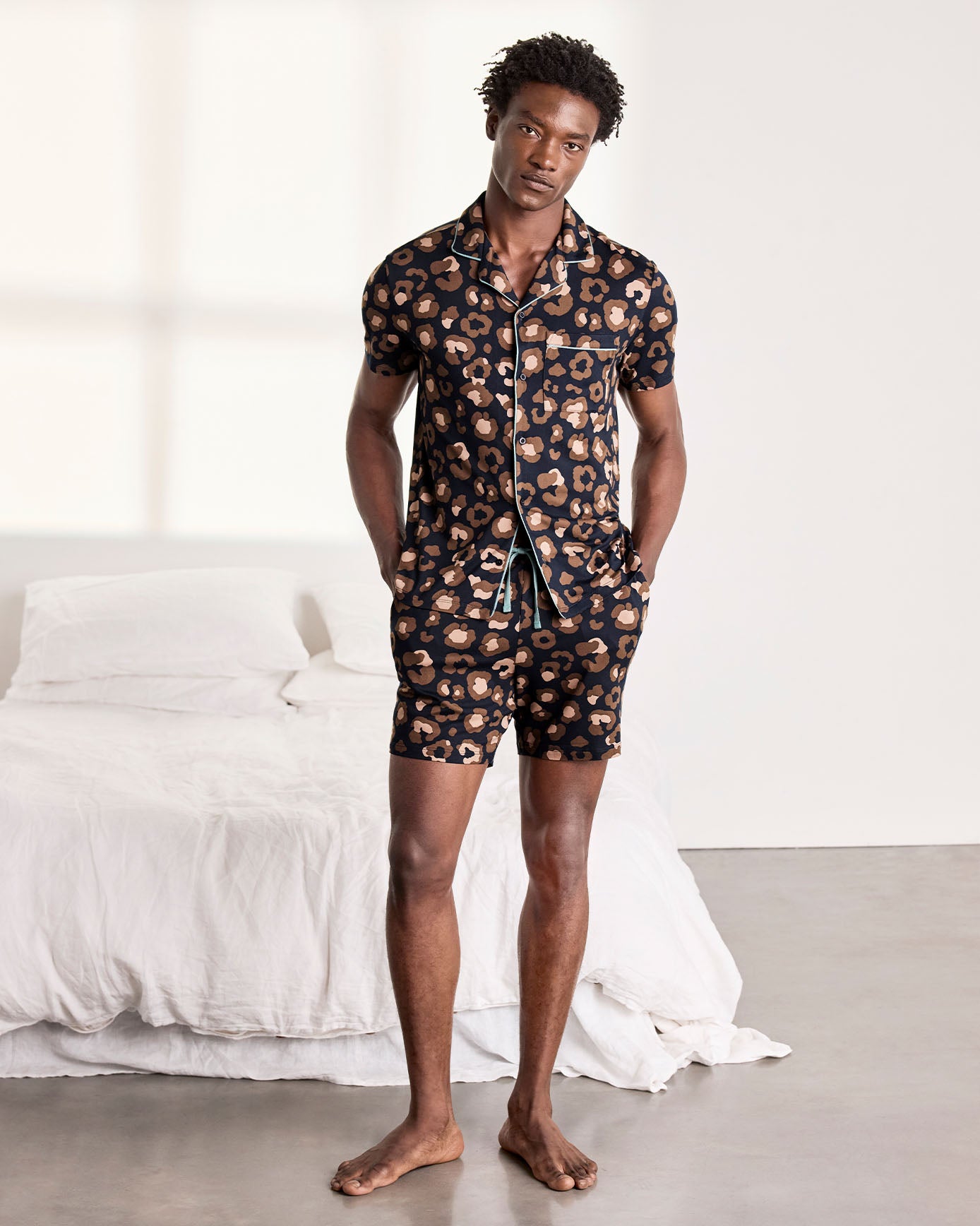 Camo Leopard Print Short Pyjama Set