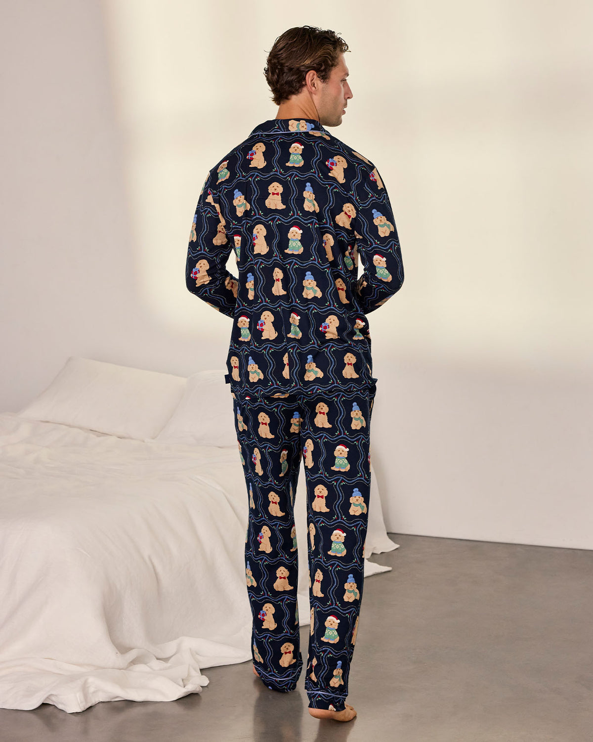 Christmas Chip the Cockapoo Portraits Print Long Pyjama Set