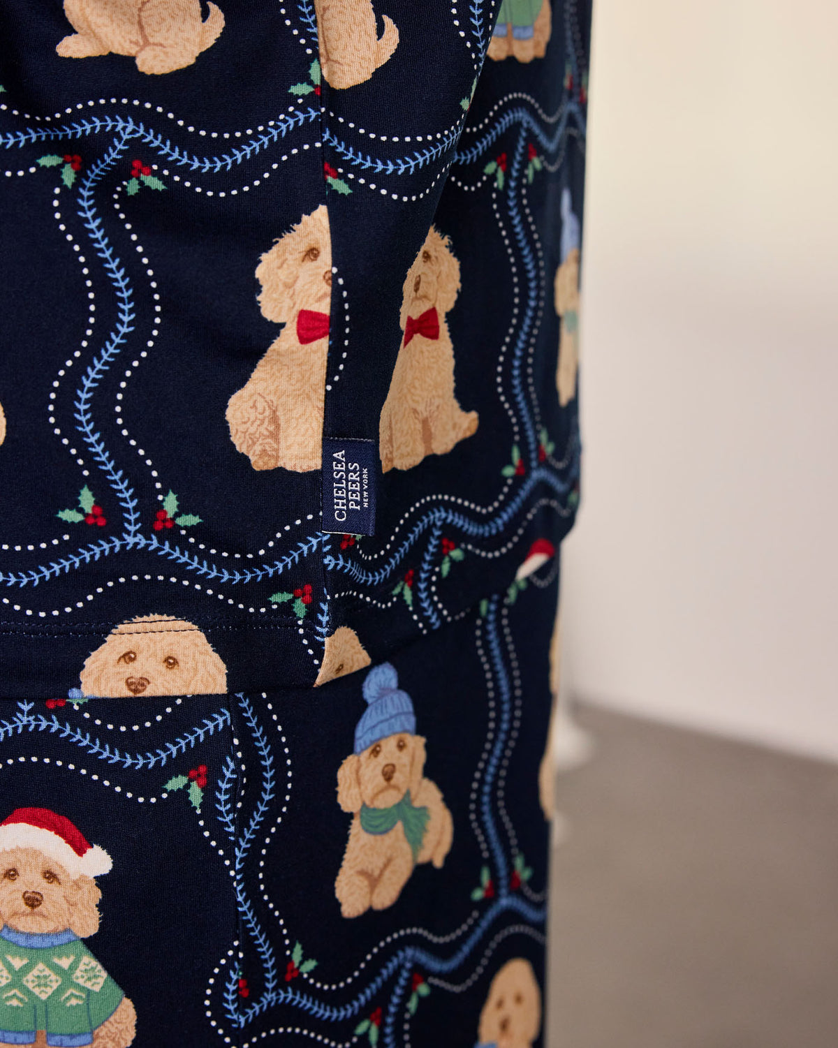 Christmas Chip the Cockapoo Portraits Print Long Pyjama Set
