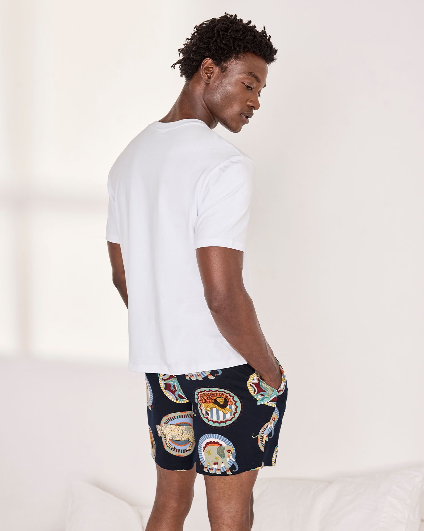 Safari Animal Plate Print Short Pyjama Set