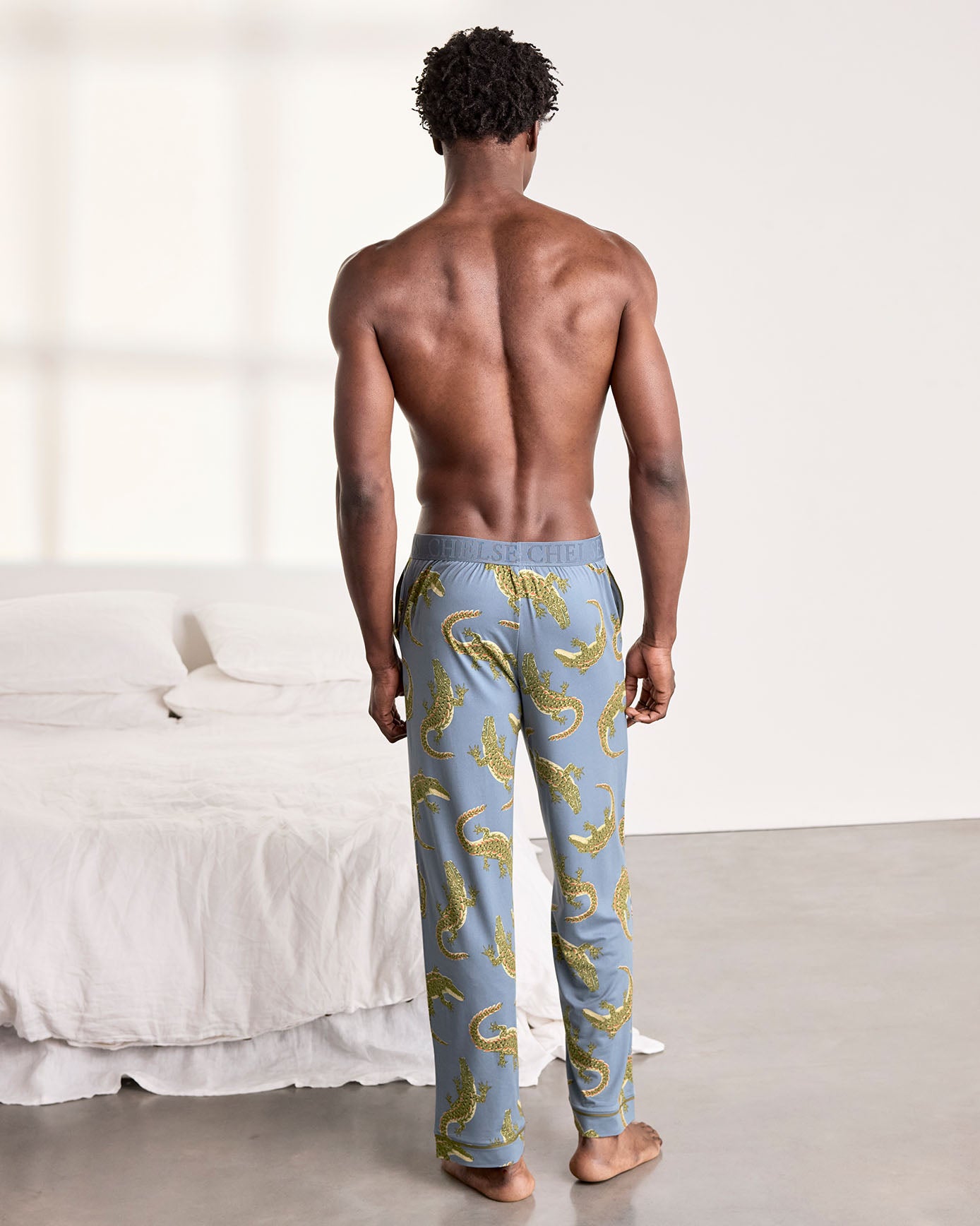 Crocodile Lagoon Print Long Pyjama Bottoms