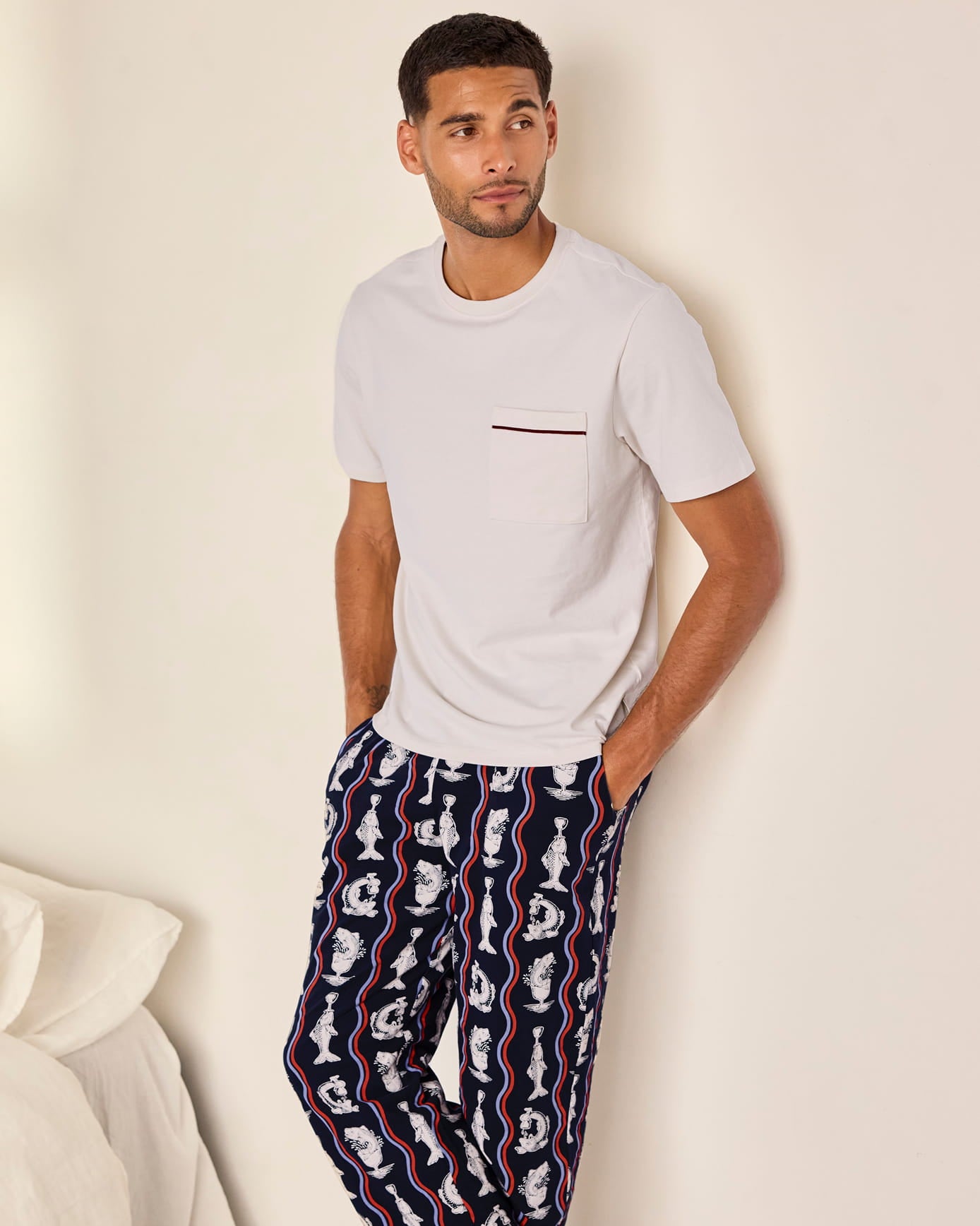 Organic Cotton Kiss My Bass Print Long Pyjama Set