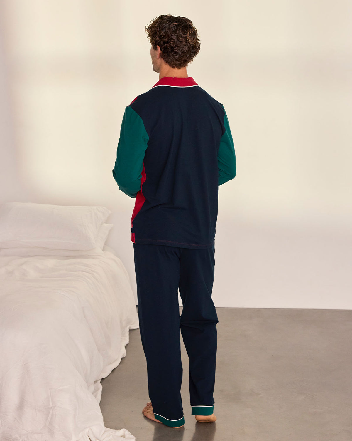 Organic Cotton Embroidered Christmas Giraffe Long Pyjama Set