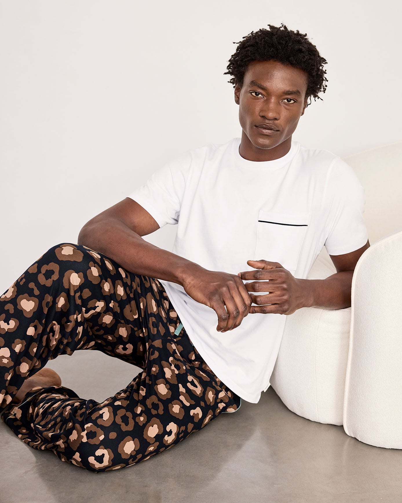 Camo Leopard Print Long Pyjama Set