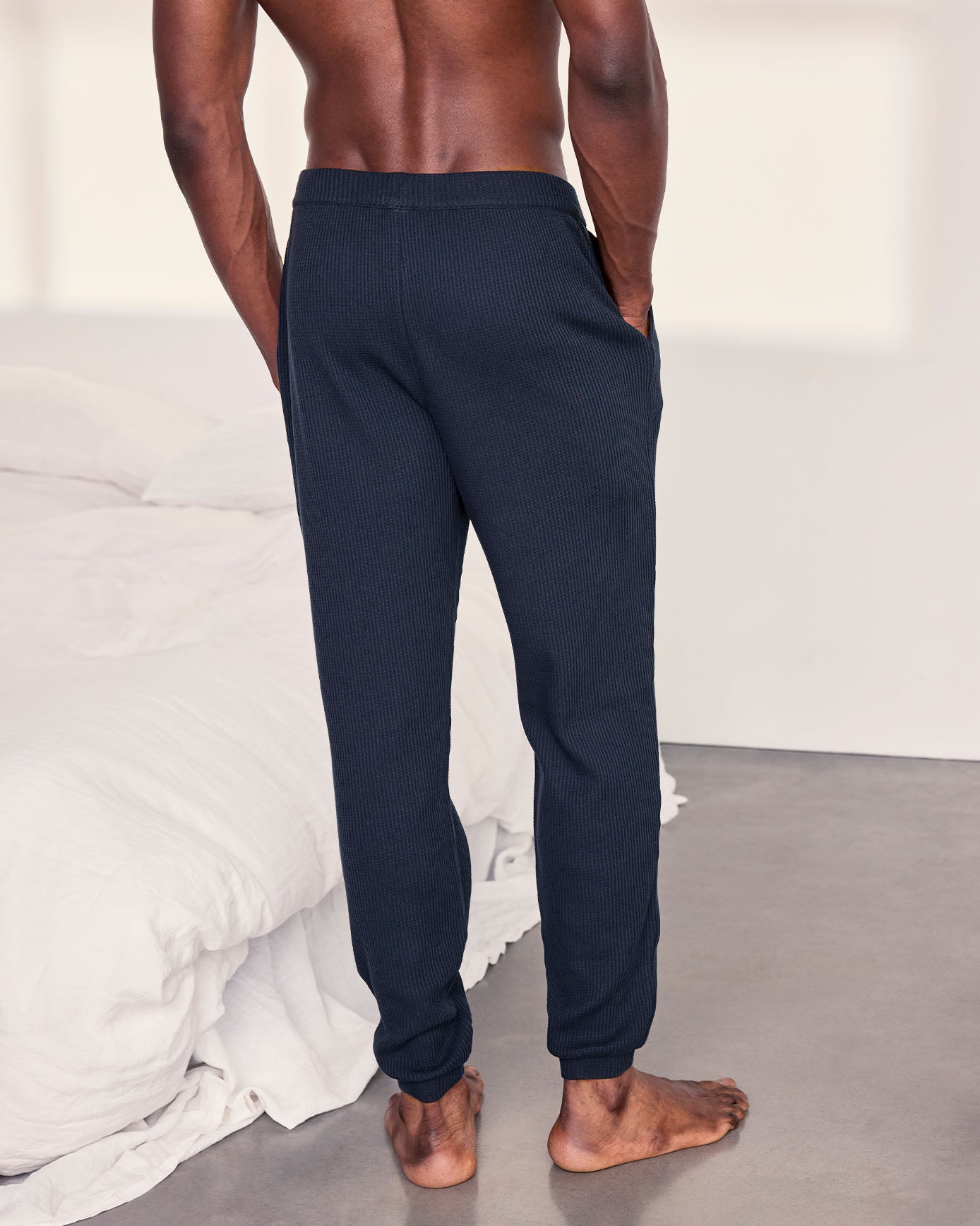 Waffle Joggers - Navy
