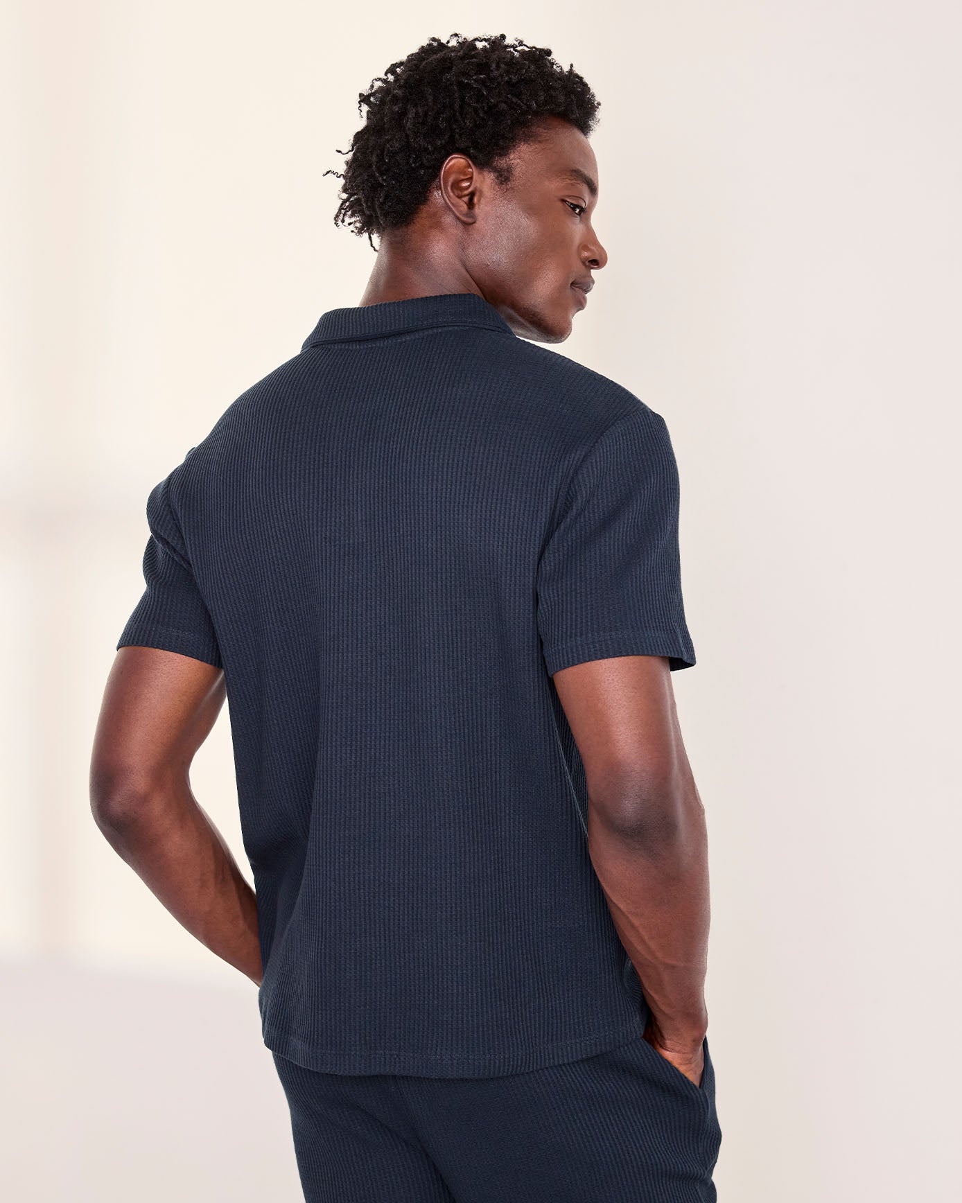 Waffle Top - Navy