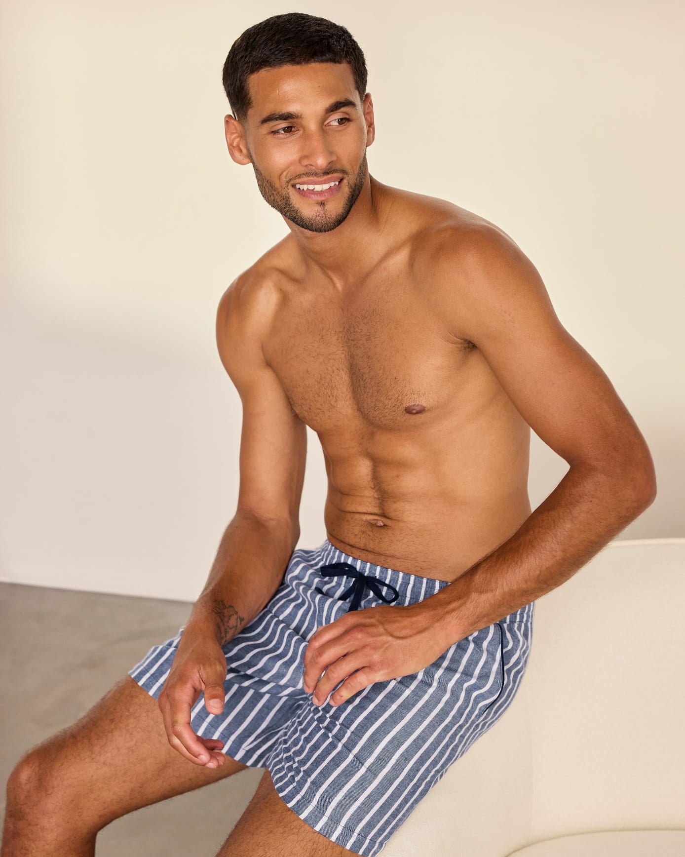 Organic Cotton Stripe Pyjama Shorts