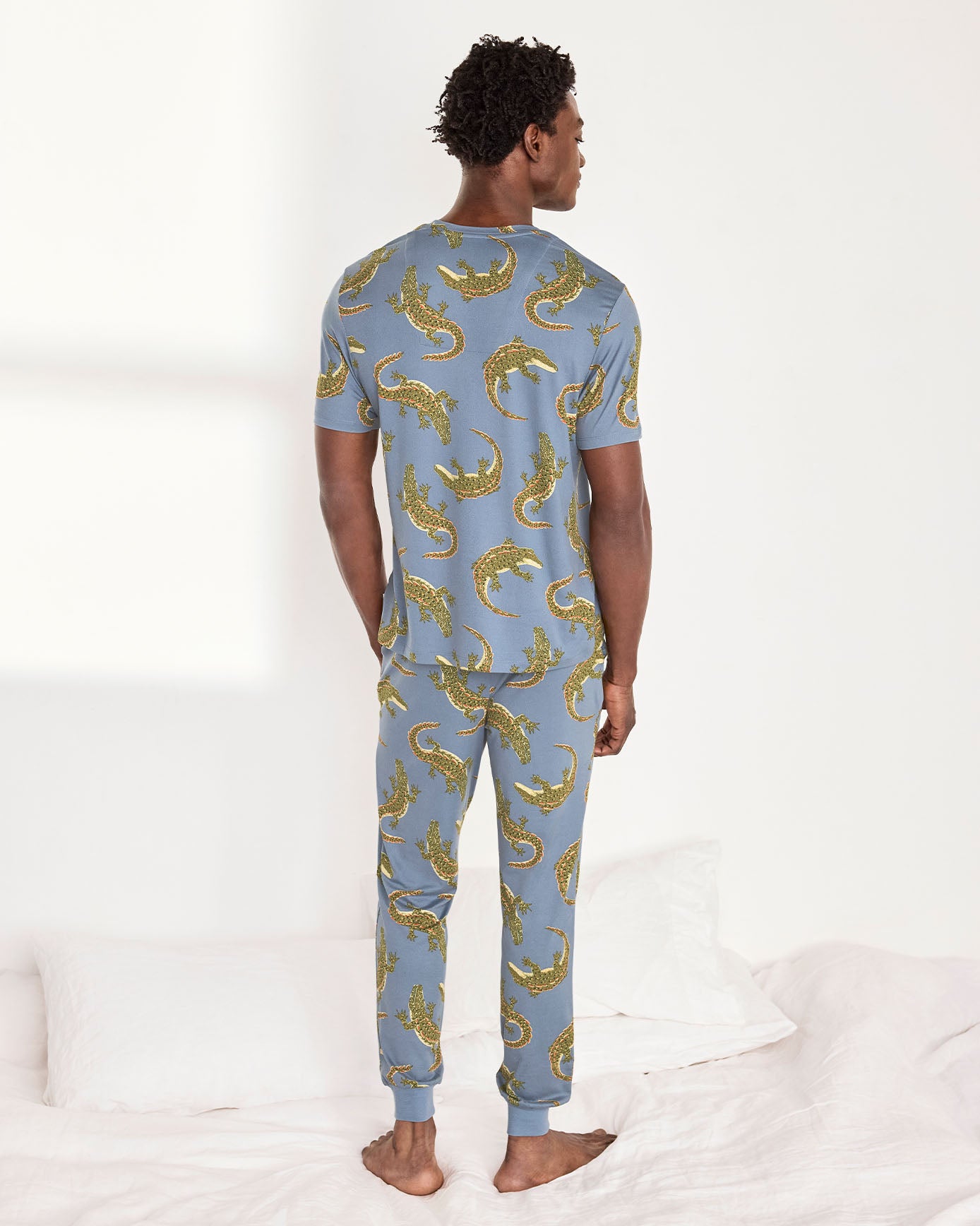 Crocodile Lagoon Print Long Pyjama Set