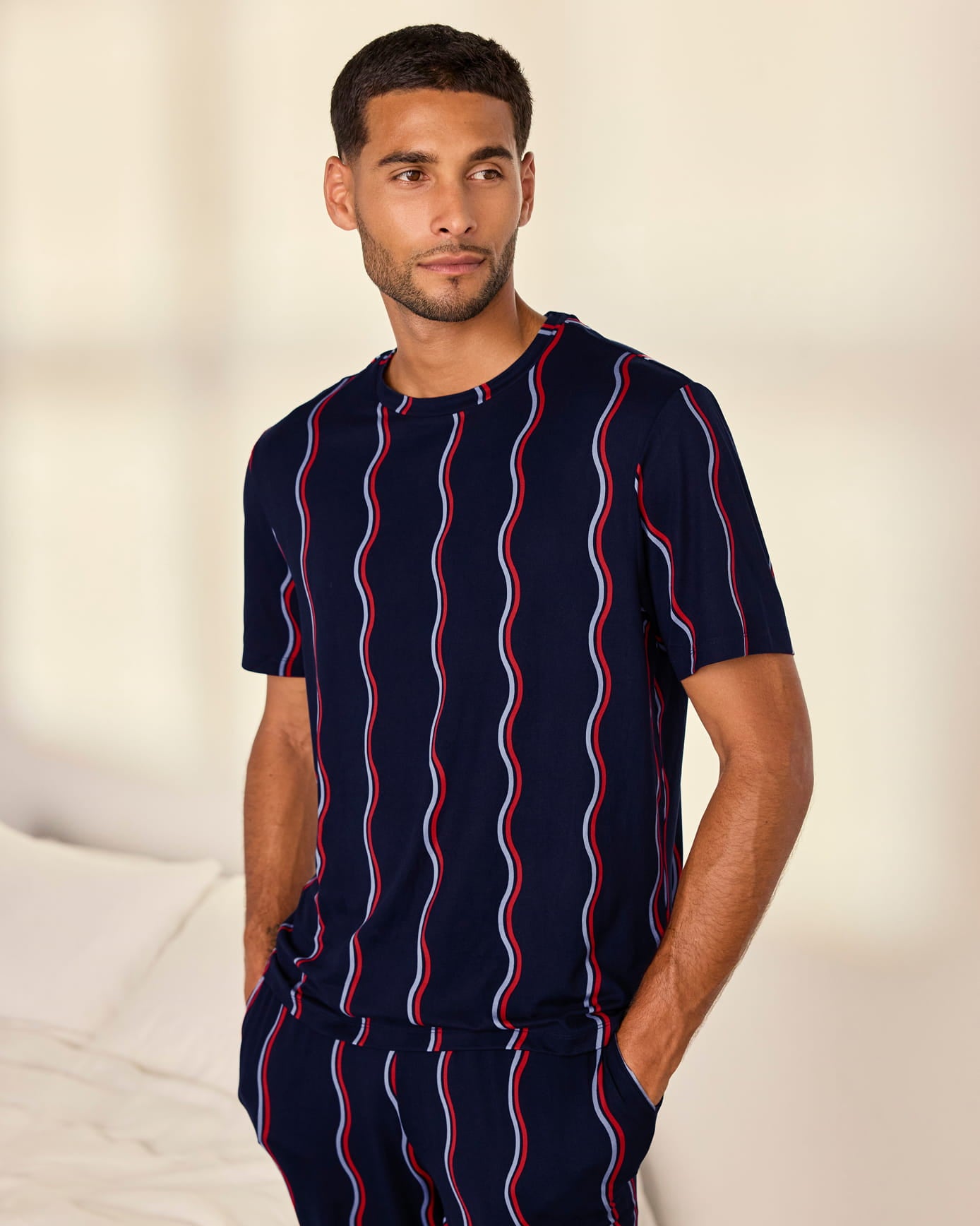Ripple Stripe Long Pyjama Set