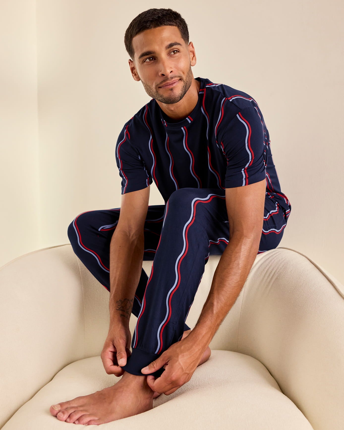 Ripple Stripe Long Pyjama Set