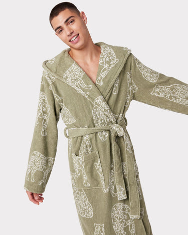 MTFBQ Mens Womens Terry Towelling Dressing Gown Extra Large Pure Cotton  Absorbent Bathrobe Towels Wearable Hotel Spa Nightwear (Color : Khaki, Size  : XXL-190cm) : Amazon.co.uk: Fashion