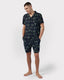 Tropical Holiday Print Short Pyjama Set - Navy