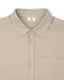 Linen-Blend Long Sleeve Shirt - Beige