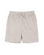 Cotton Stripe Shorts - Beige & White