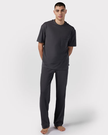 Organic Cotton Long Pyjama Set - Grey