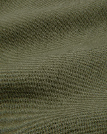 Linen-Blend Short Sleeve Shirt - Khaki