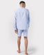 Poplin Stripe Pyjama Shorts - Navy & White