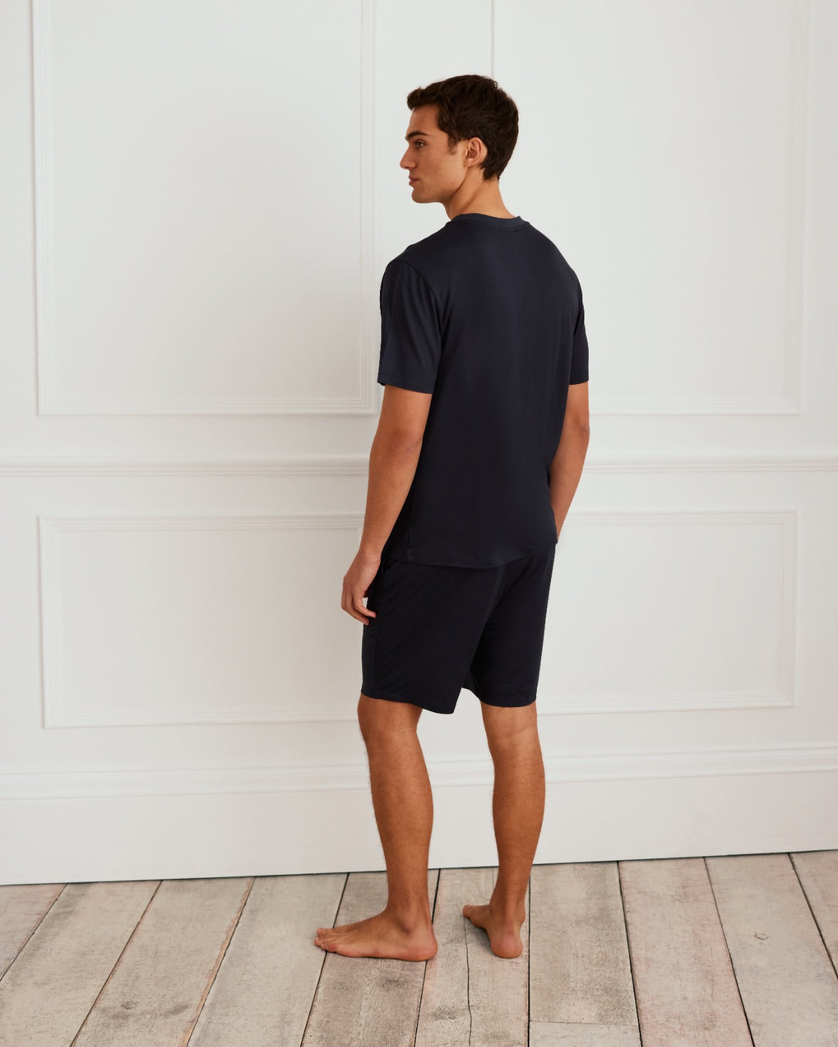 Crew Neck Short Pyjama Set - Navy