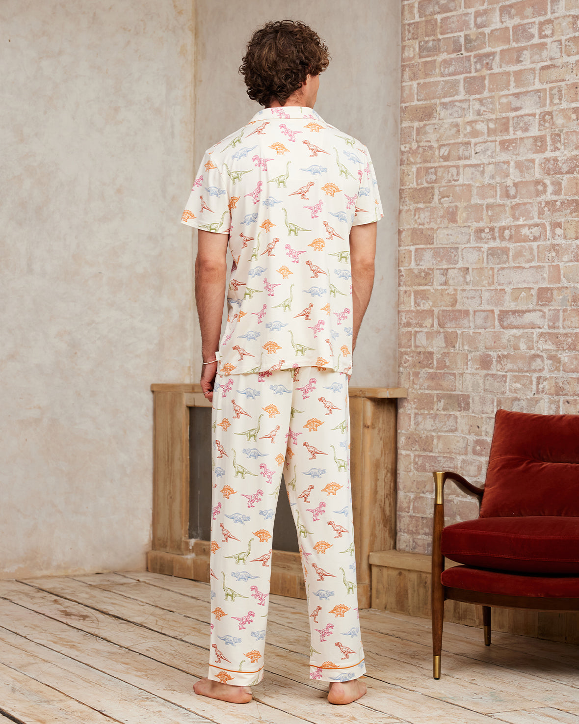 Dinosaur Print Long Pyjama Set